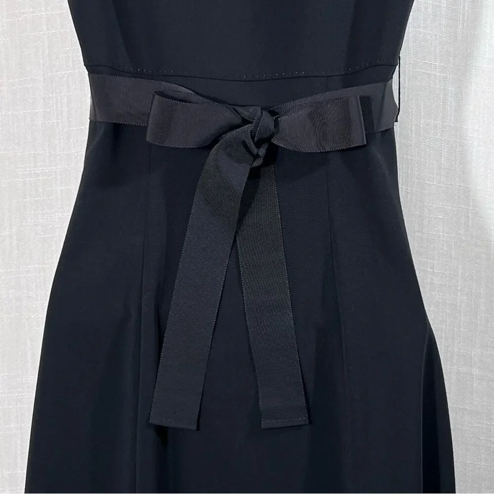 Elie Tahari Black Belted Wool Fit & Flare Dress‎ Size 0 - Picture 11 of 13